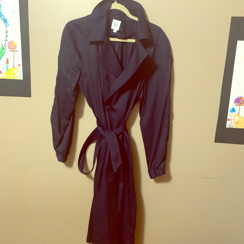 GAP Navy trench coat